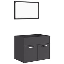 vidaXL Set Mobili da Bagno 2 pz Grigio Cemento in Truciolato