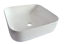 1 lavabo in ceramica rettangolare 39 cm L x 39 cm B