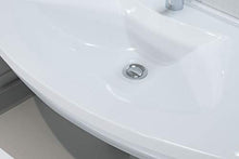 OrionShop Mobile Bagno Sospeso KAHINA da 80cm Bianco Opaco con Lavabo Specchio e Lampada LED Inclusi
