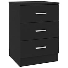SKM Comodini 2 pz Nero 38x35x56 cm in Truciolato