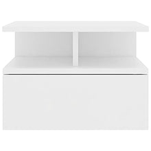SKM Comodino Pensile Bianco 40x31x27 cm in Truciolato