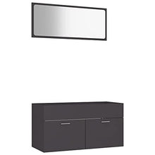 vidaXL Set Mobili da Bagno 2 pz Grigio Cemento in Truciolato