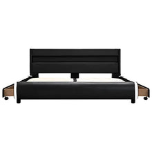 SKM Giroletto con LED Nero in Similpelle 160x200 cm (49kg)