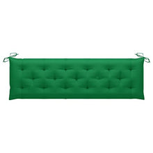 vidaXL Panca da Giardino con Cuscino Verde 175 cm in Massello di Teak