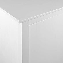 Cikonielf - Armadio con 3 ante e 2 cassetti e 5 ripiani, 142 x 45 x 137 cm, colore: bianco