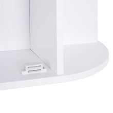 homcom Mobiletto Pensile da Bagno con Specchiera, Anta Centrale e Mensole in Legno Bianco (60 x 17 x 63 cm)