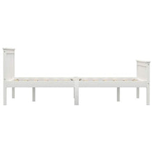 BIGTO - Struttura letto con 2 cassetti in legno di pino massello, mobili per camera da letto, 140 x 200 x 82 cm, colore: Bianco