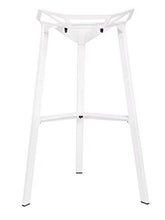 Shumee - Sgabello moderno Split Premium, in alluminio bianco.