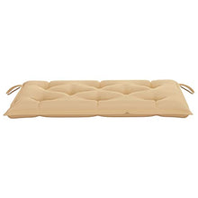 vidaXL Panca da Giardino con Cuscino Beige 112 cm in Legno di Teak