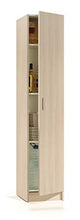 Dmora Armadio Multiuso con un'anta Battente con Tre Ripiani Regolabili in Altezza, Colore Rovere, cm 37 x 37 x h180