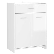 vidaXL Armadio da Bagno Bianco Lucido 60x33x80 cm in Truciolato