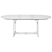 vidaXL Set Pranzo per Esterni 7 pz Legno Bianco con Tavolo Estensibile e Sedie