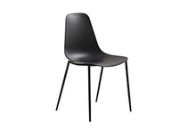 Homemania Sedia Antilla, Per Ufficio, Soggiorno, Sala da Pranzo, Cucina, Camera da Letto-Tavolo, Nero, 49 x 88 x 48 cm, Set da 2 Pezzi