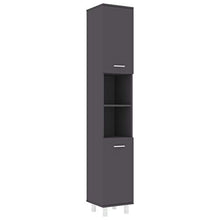 vidaXL Armadio da Bagno Grigio 30x30x179 cm in Truciolato