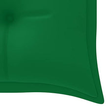 vidaXL Panca da Giardino con Cuscino Verde 150 cm in Legno di Teak