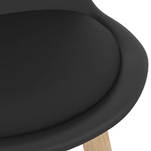 vidaXL Sgabelli da Bar 2 pz Neri in PP e Legno Massello di Faggio
