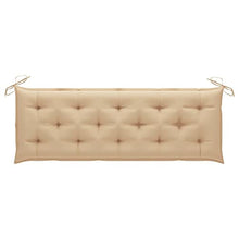 vidaXL Panca da Giardino con Cuscino Beige 150 cm Legno di Teak