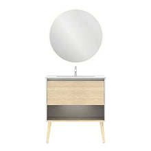 Amizuva Nara Mobile da bagno, in legno, 80 cm, 3 pezzi