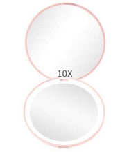 WXL Specchi da Tavolo Specchio per Il Trucco Portatile Portatile Specchio cosmetico con Specchio Ricaricabile Leggera Compatto 1x Specchio Pieghevole Specchio Trucco con LED (Color : 10X White)