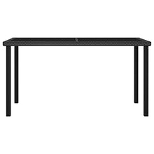 vidaXL Tavolo da Pranzo da Giardino Nero 180x70x73 cm in Polyrattan