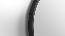 Specchio rotondo di design Talos Black Style, diametro 50 cm, telaio in alluminio di alta qualità