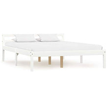FAMIROSA Giroletto con 4 Cassetti Bianco in Massello di Pino 140x200 cm-0420