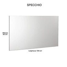 mazzoni Mobile da Bagno Sospeso 100cm Colonna P18cm Maiorca Light Grigio Cemento