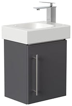 emotion Lavabo con mobiletto, Legno, Antracite Lucido, 38, 2 unità