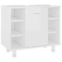 vidaXL Armadio da Bagno Bianco Lucido 60x32x53,5 cm in Truciolato