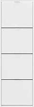 MYYINGELE Scarpiera/Armadio/Organizer a   4 Ante 25 x 52 x 163 cm   Bianco