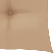 vidaXL Sedia a Dondolo con Cuscino Beige in Massello di Teak