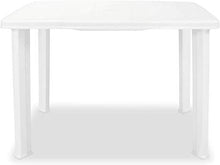 Tomaino Tavolo da Giardino in plastica Rettangolare 101 x 68 x 72 cm (Bianco)