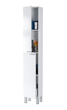 Esidra Mobile Colonna Contenitore Bagno a 2 Ante, Bianco, 30 x 182 x 25 cm