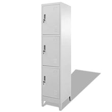 FAMIROSA Armadietto a 3 Scomparti con Serrature 38x45x180 cm