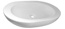 1 lavabo in ceramica ovale grande, 59 cm, 42 cm