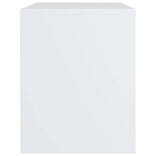 Festnight Comodini Lucidi Bianchi in Truciolato 40x30x40 cm 2pz