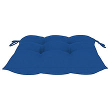 vidaXL Sedie da Giardino 2 pz con Cuscini Blu in Massello di Teak