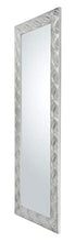 MO.WA Specchio da parete argento cornice rettangolare legno misura esterna 50X145 cm da appendere in orizzontale/verticale. finitura argento. Made in Italy.