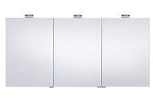 Generisch Mars Focus - Armadietto a specchio in alluminio con specchio a LED, 1500 x 700 x 155 mm