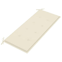 vidaXL Panca da Giardino con Cuscino Crema 240 cm in Massello di Teak