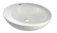 1 lavabo rotondo in ceramica 46 cm L 46 cm B