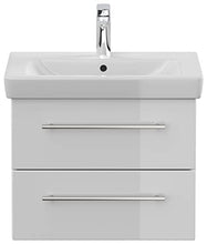 emotion Lavabo con mobiletto, Legno, Bianco Lucido, 60, 2 unità