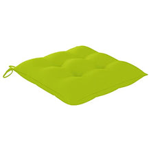 vidaXL Sedie Giardino 4 pz e Cuscini Verde Brillante Massello di Teak