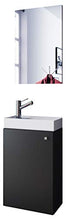 Kontor-Hermsen Lavabo nero con armadio e specchio