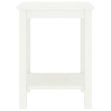 vidaXL Comodino Bianco 35x30x47 cm in Legno Massello di Pino