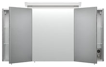 Set da bagno Helios 4 parti incl. armadio a specchio in grigio cemento