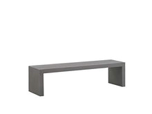 Beliani Panchina da Giardino in Simil Cemento Grigio 3 Posti 40 x 150 x 40 cm TARANTO