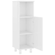 vidaXL Armadio da Bagno Bianco Lucido 30x30x95 cm in Truciolato