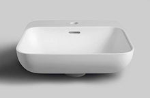 Rockstone - Lavabo sospeso, 40 x 40 cm, colore: Bianco opaco