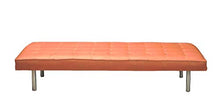 Upholstery Leather Daybed with Wooden legs Tan color By Second May